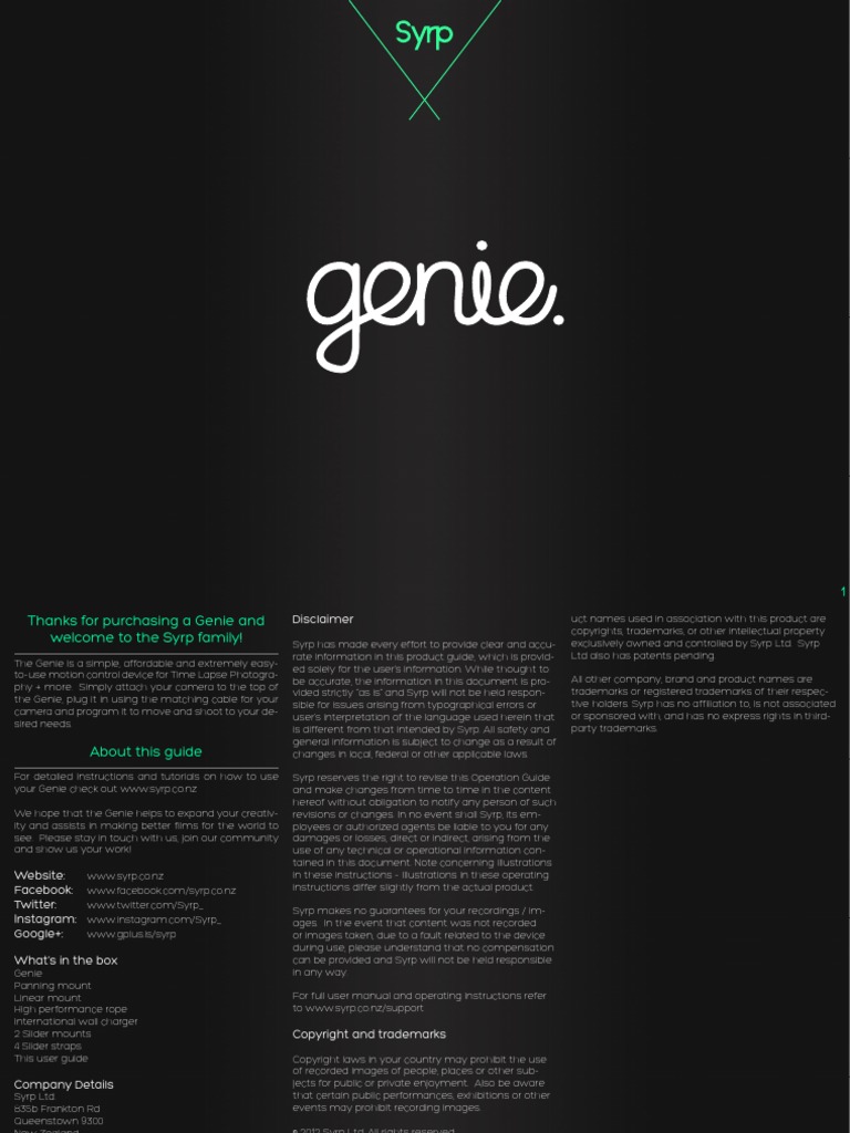 Genie Instruction Manual PDF Ac Power Plugs And Sockets Battery