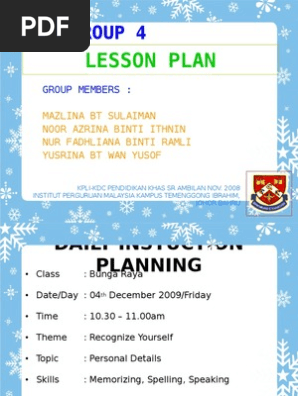 lesson plan for special education