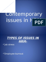 Contemporary Issues of HRM