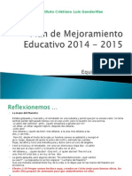Plan de Mejoramiento Educativo 2014 - 2015