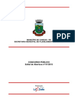 Edital de Abertura - concurso Publico da Prefeitura de Canoas - 2015