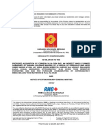 Gadang Holdings BHD - Circular (Dated 8.4.2015)