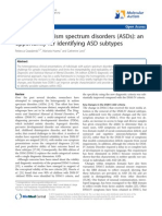 dsm-5 and autism spectrum disorders-an opportunity for identifying asd subtypes