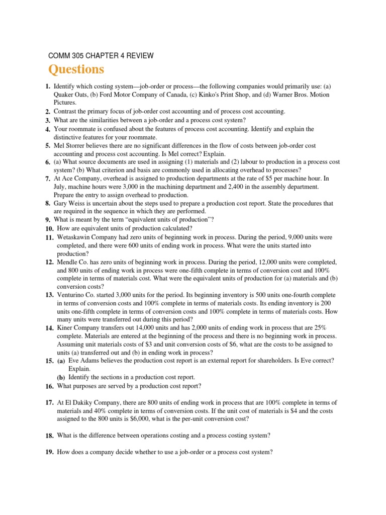 Chapter 4 Solutions Comm 305 Pdf Cost Of Goods Sold Inventory