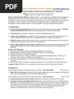 Finance & Operations Manager Resume Sample