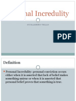 Personal Incredulity