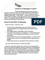 The Importance of Massage in Sport