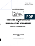 Acuerdo 054 1993 Codigo de Construcciones y Urbanizaciones Manizales