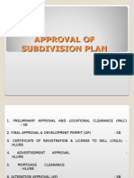 Approval of Subdivision