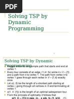 Solving TSP by Dynamic Programming