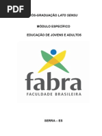 Pós Em Educação de Jovens e Adultos