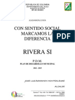  PLAN DESARROLLO Rivera Huila 2012-2015