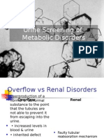 Urine Screening of Metabolic Disorders