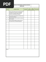 Check List For General Material Receiving Inspection