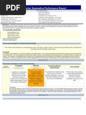 2014 teacher summative performance report
