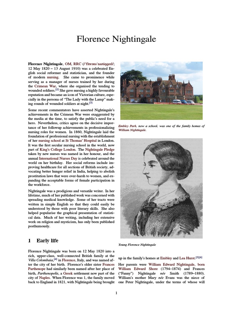 biography of florence nightingale pdf