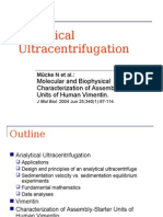 ANALYTICAL ULTRACENTRIFUGATION