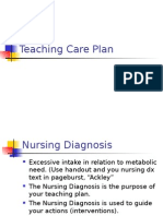 Health Promotion Teaching Care Plan Fall 2013 Rev
