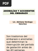 Anomalías y Accidentes Del Embarazoavs