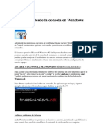 Comandos Desde La Consola en Windows