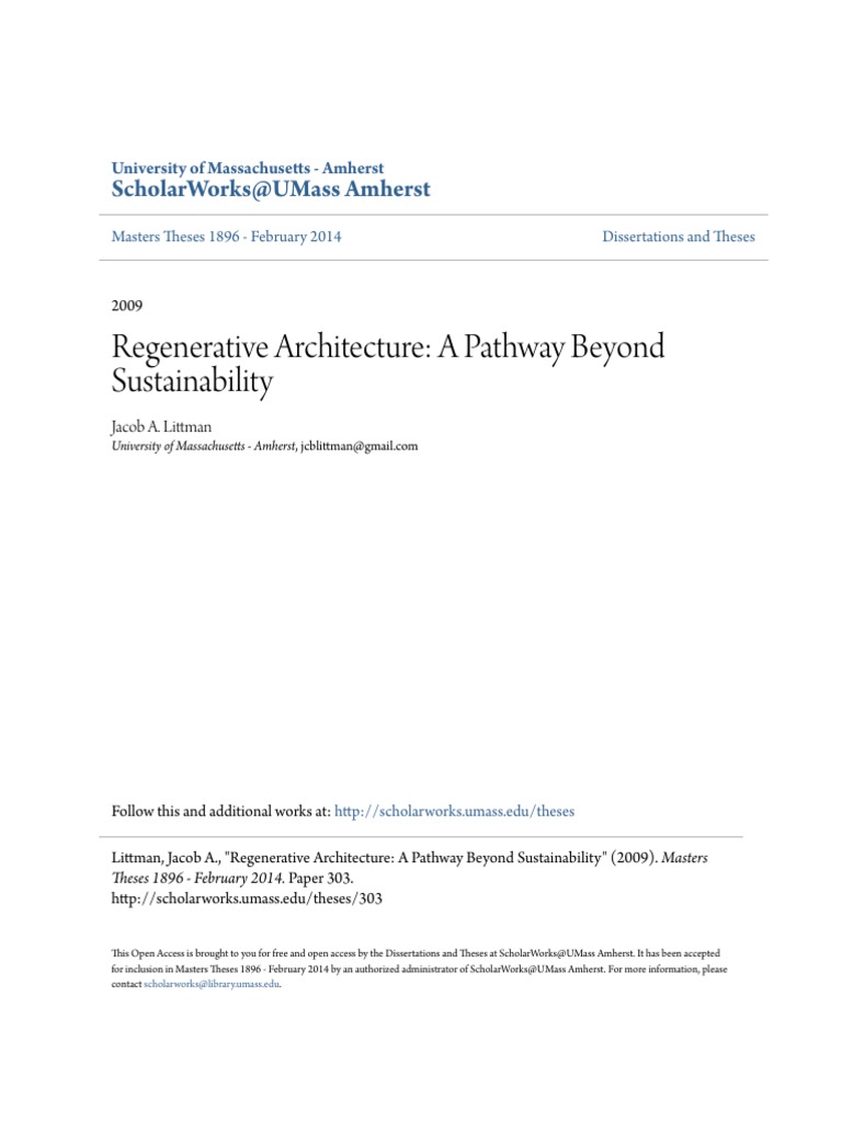 Regenerative Architecture Thesis | PDF | Thesis | Sustainability