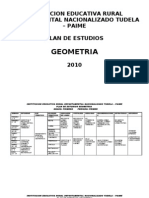Plan de Estudios Geometría 2010. I.E.D Tudela, Paime