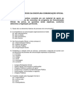 Exercicios Disciplina Comunicacao Oficial