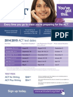 You've This. Got: 2014 2015 ACT Test Dates