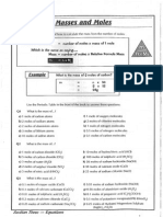 Worksheet On Calculating Moles and Masses For IGCSE