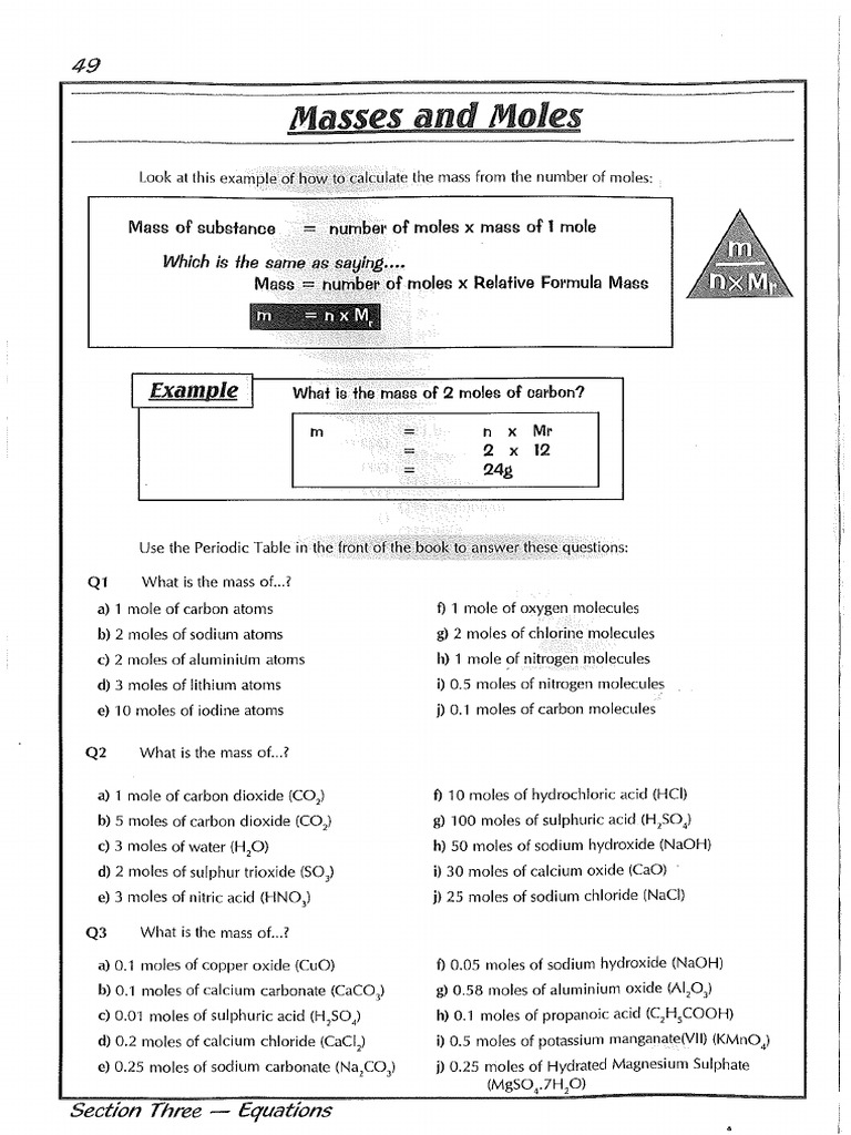 worksheet-on-calculating-moles-and-masses-for-igcse