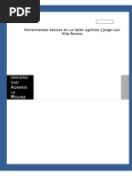 Herramientas basicas en un taller de mecanizacion  agricola