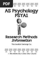 Research Methods Information Booklet