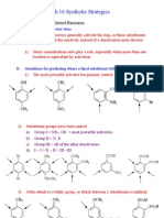 CH 16 Synthetic Strategies: I. Reactions of Disubstituted Benzenes