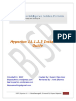 Hyperion 11.1.1.3 Installation Guide: Provided By: BISP Created By: Rupam Majumdar