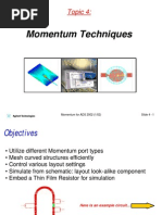 Momentum Techniques: Topic 4