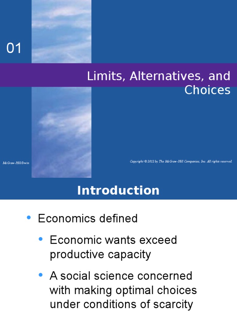 Limits, Alternatives, and Choices: Mcgraw-Hill/Irwin | PDF | Economic ...