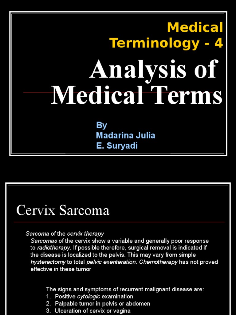 Medical Term Analysis Techniques | PDF | Cervical Cancer | Peritoneum
