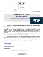 9 04 2015 Communiqué Presse Exercice PPI ST Pierre Les Elbeuf