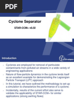 CFD Validation of Cyclone Separator Using Star CCM+