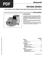 Vk4105G Series: Gas Controls For Combined Valve and Ignition Modulating System