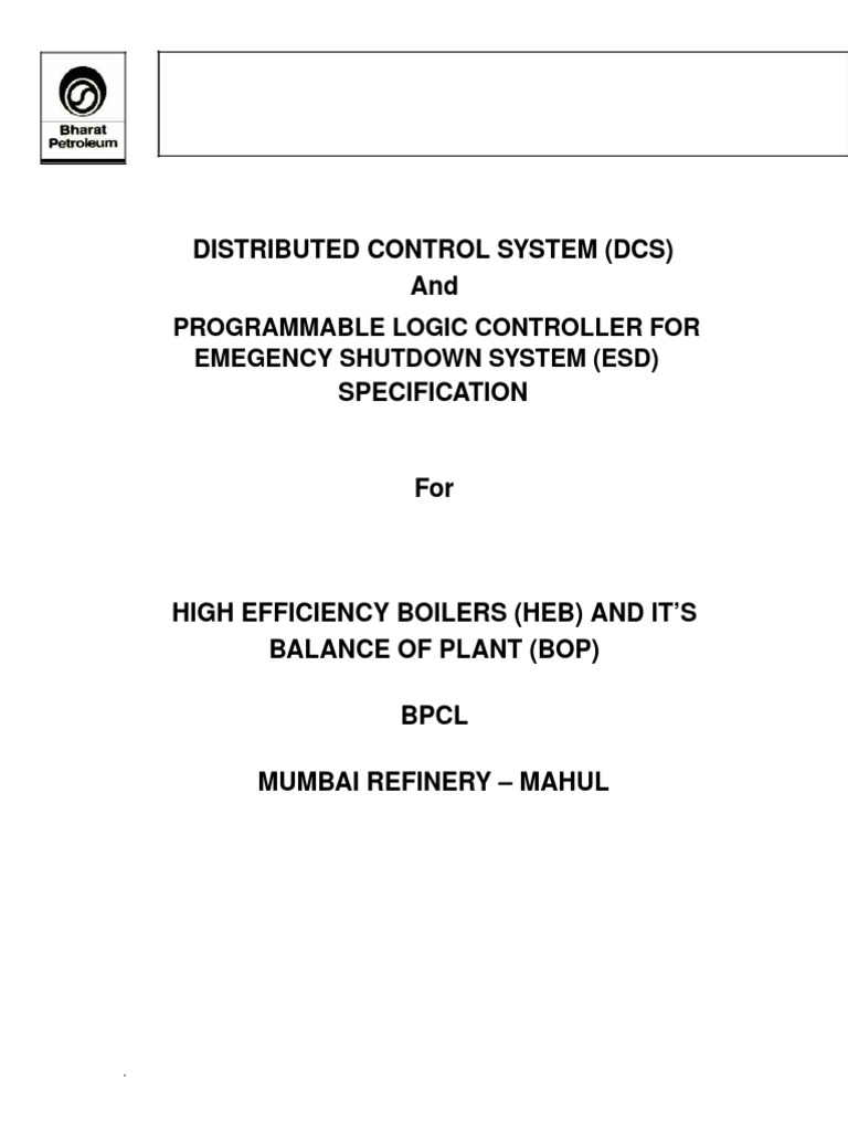 DCS & PLC Specs for Boiler House Revamp | PDF | Programmable Logic ...