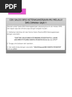 Download Cek Saldo BPJS Ketenagakerjaan Sms by huning SN261339346 doc pdf