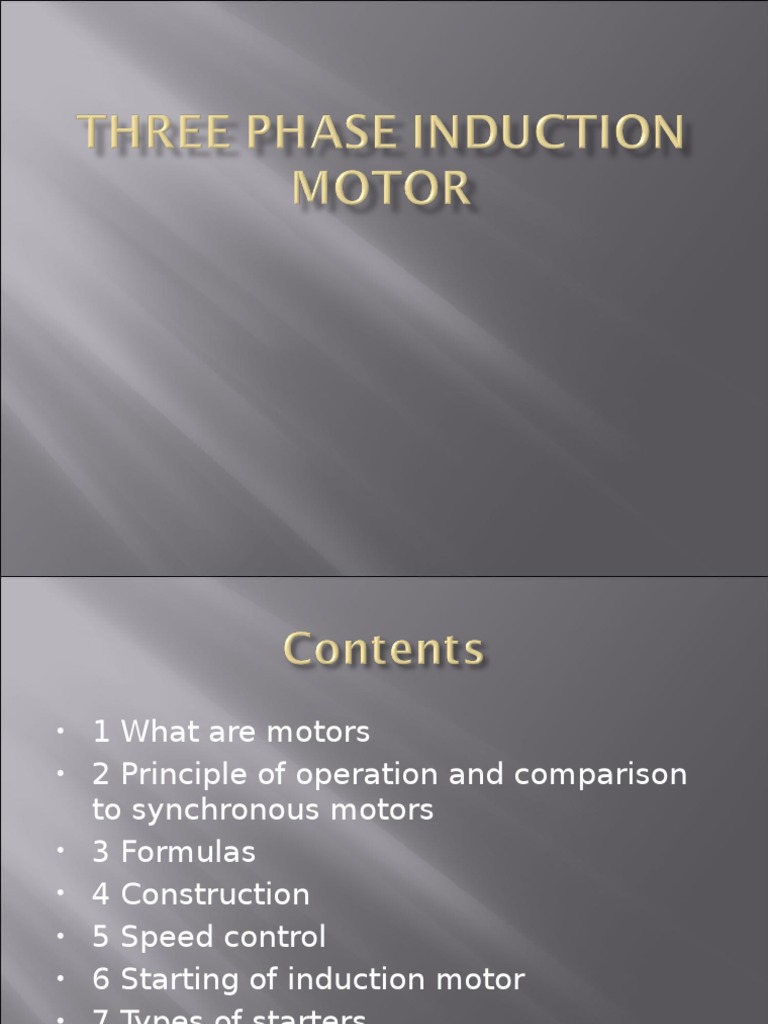 Induction Motors Explained | PDF | Electromagnetic Induction | Electric ...