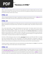 Versions of HTML