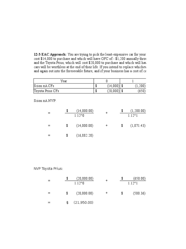 FIN201 Example 12 3 | PDF