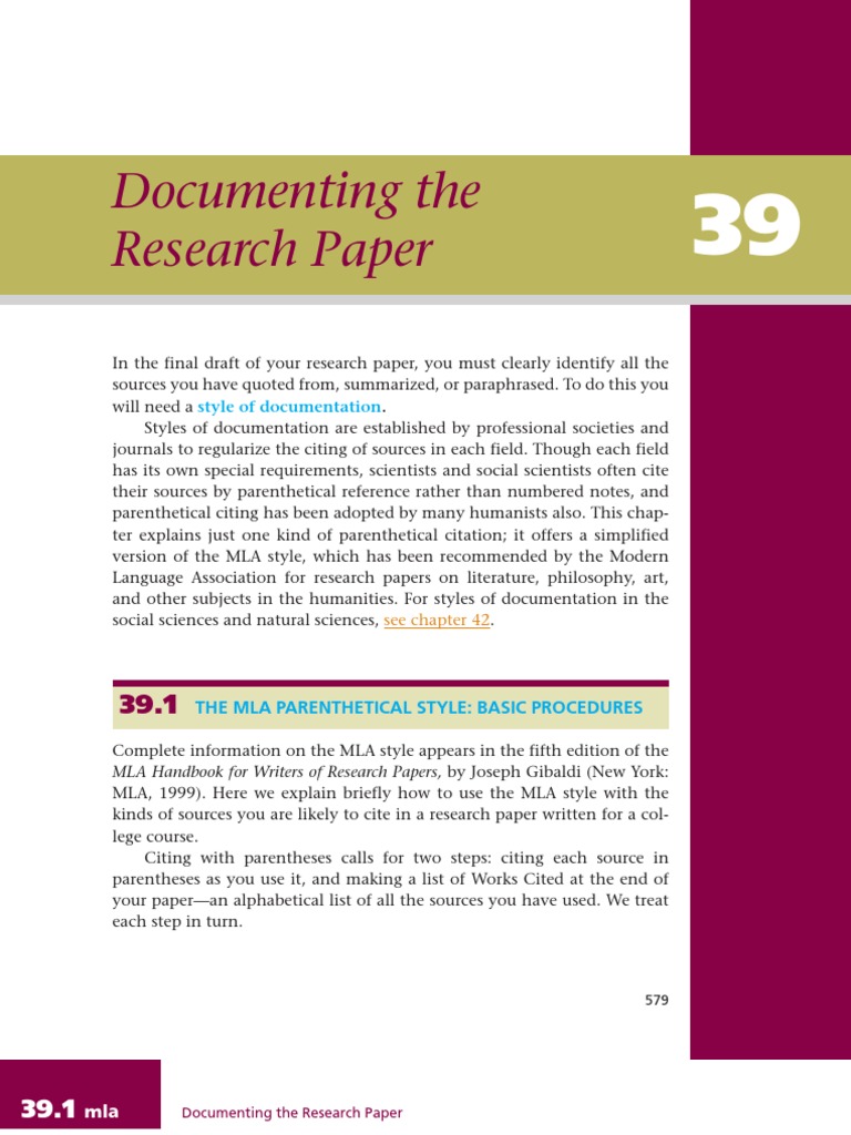 Research paper citation page 
