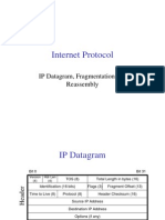 Internet Protocol: IP Datagram, Fragmentation and Reassembly