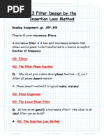 Section 8 3 Filter Design by the Insertion Loss Method Package