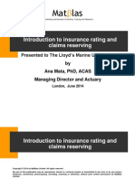 Introduction To Insurance Rating and Reserving PDF