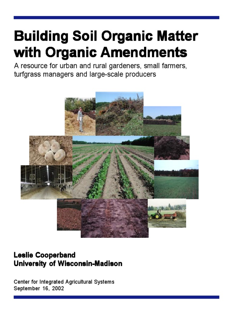 Building Soil Health and Fertility Through Organic Amendments | PDF ...